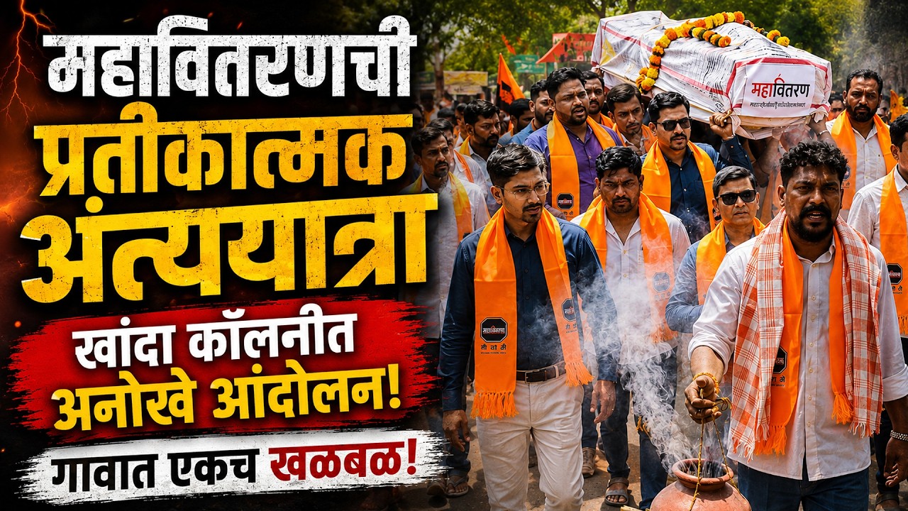 महावितरणची प्रतीकात्मक अंत्ययात्रा, खांदा कॉलनीत अनोखे आंदोलन