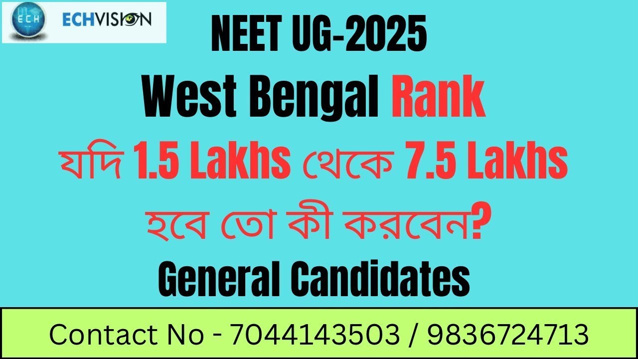 NEET-UG_2025_What will you do if West Bengal Rank goes from 1.5 lakhs to 7.5 lakhs|Dr.Rahul Krishna
