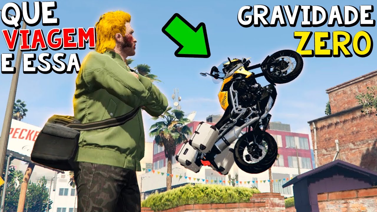 MOTO SEM GRAVIDADE NO GTA RP 😂