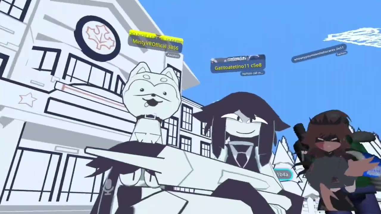 My IRL friends explore FPE vrchat!