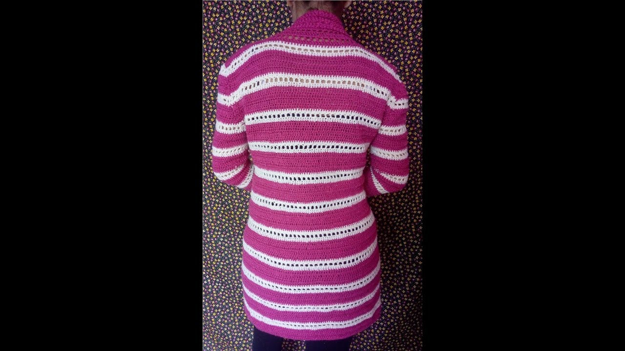 Tutorial sueter rosa 2da parte Facil y Rapido Crocheteando con la Comadre