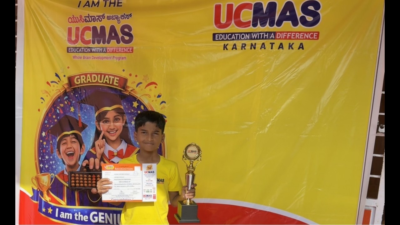 Proud Moment for Us ❤️ Aarav Won Abacus State-Level Prize
