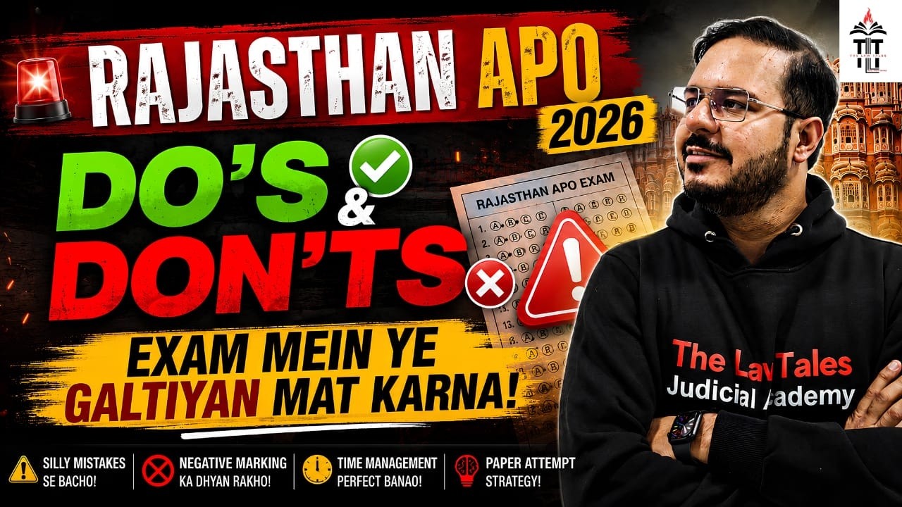 Rajasthan APO 2026 | Do's & Don'ts For the Exam | Avoid These Mistakes | By Shubham Sir