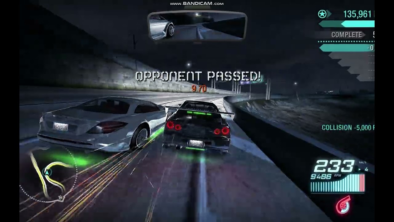NFS CARBON HIGHWAY RACE USING NISSAN SKYLINE GTR R34 V-SPEC
