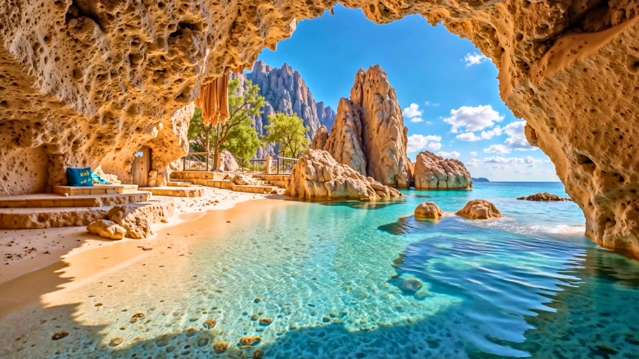 March Tropical Cave 🌴 Relaxing Bossa Nova by the Ocean | Hidden Beach Paradise & Spring Vibes