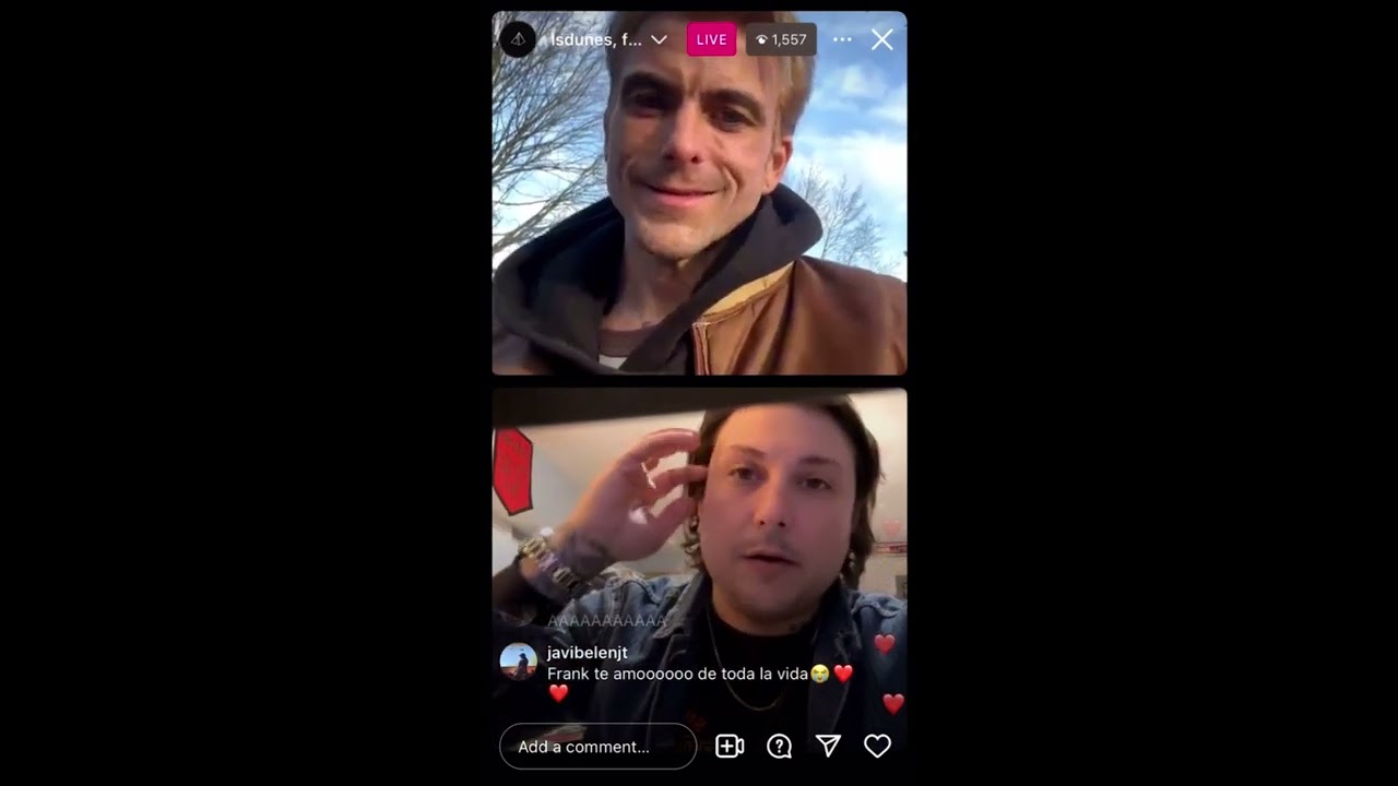 frank iero / lsdunes (anthony) instagram livestream | 2/9/24