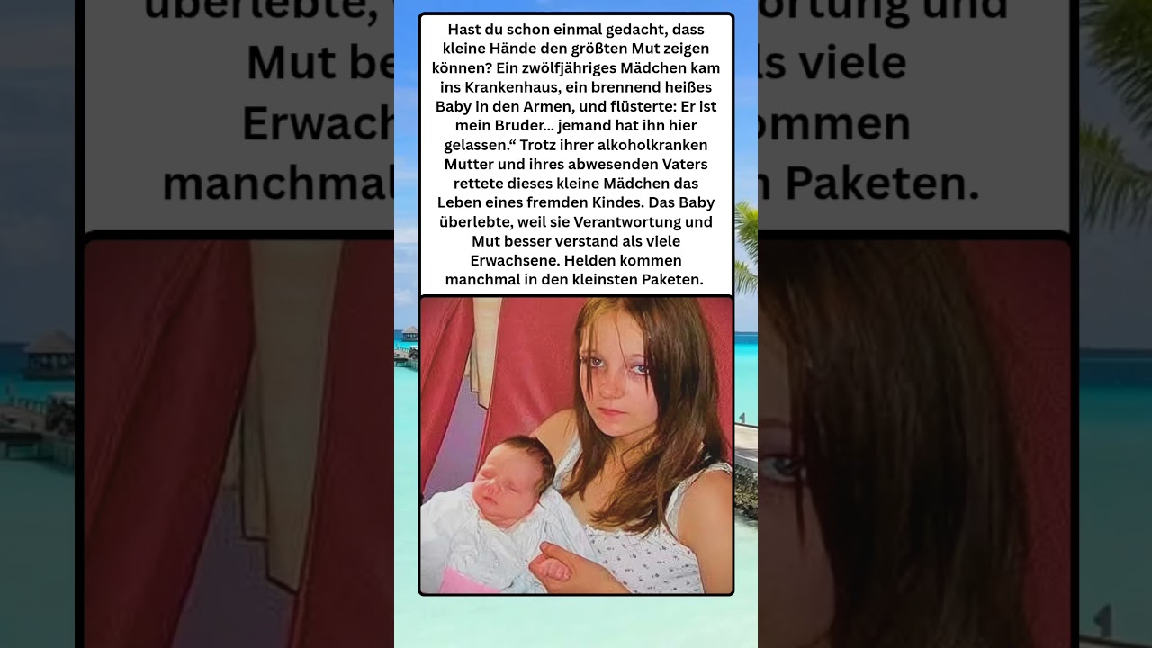 Ein M&auml;dchen rettet ein Baby! #JungerHeld #KinderRettung #MutInAktion