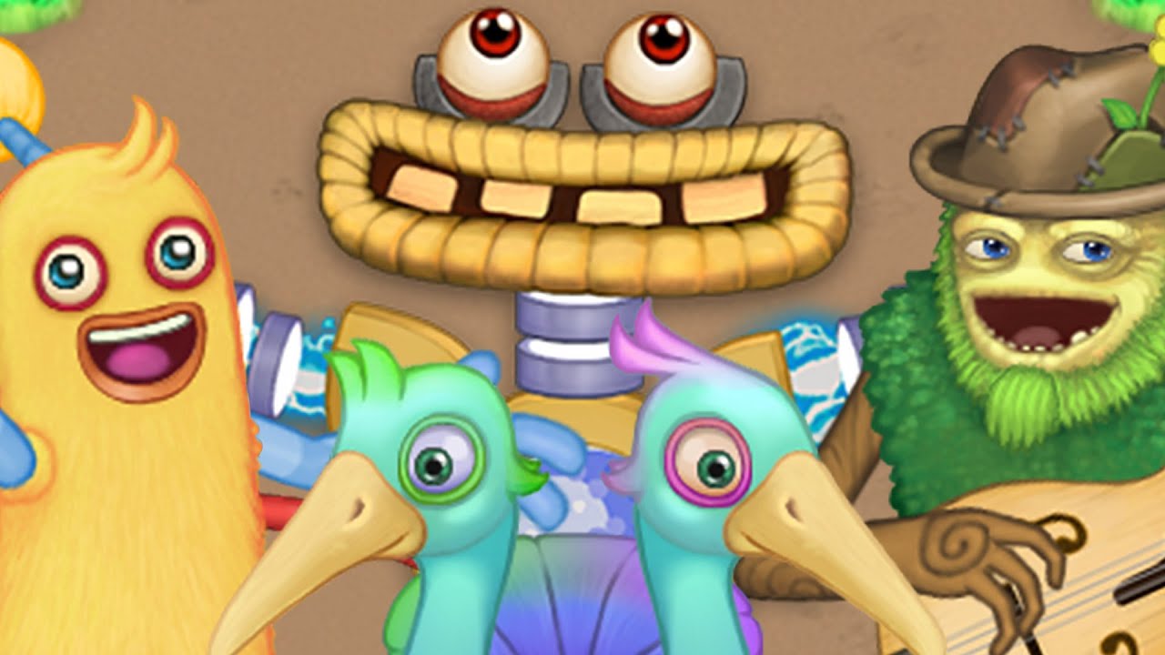 Wubbox, Shugabush, Hoola, Quibble - Gold Island Quartet (My Singing Monsters)