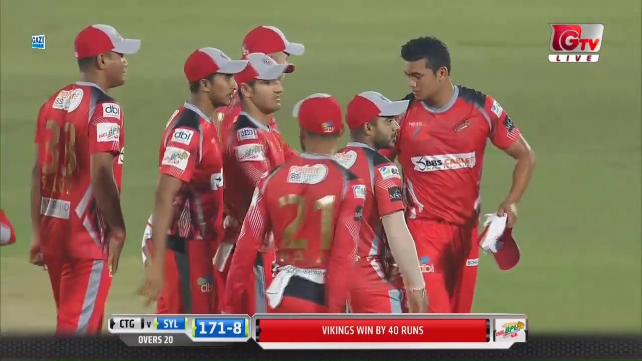 Winning Moments of Chittagong  Vikings against Sylhet Sixers BPL 2017