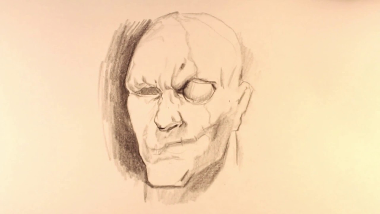 ZOMBIE Portrait - Draw Tattoo Art