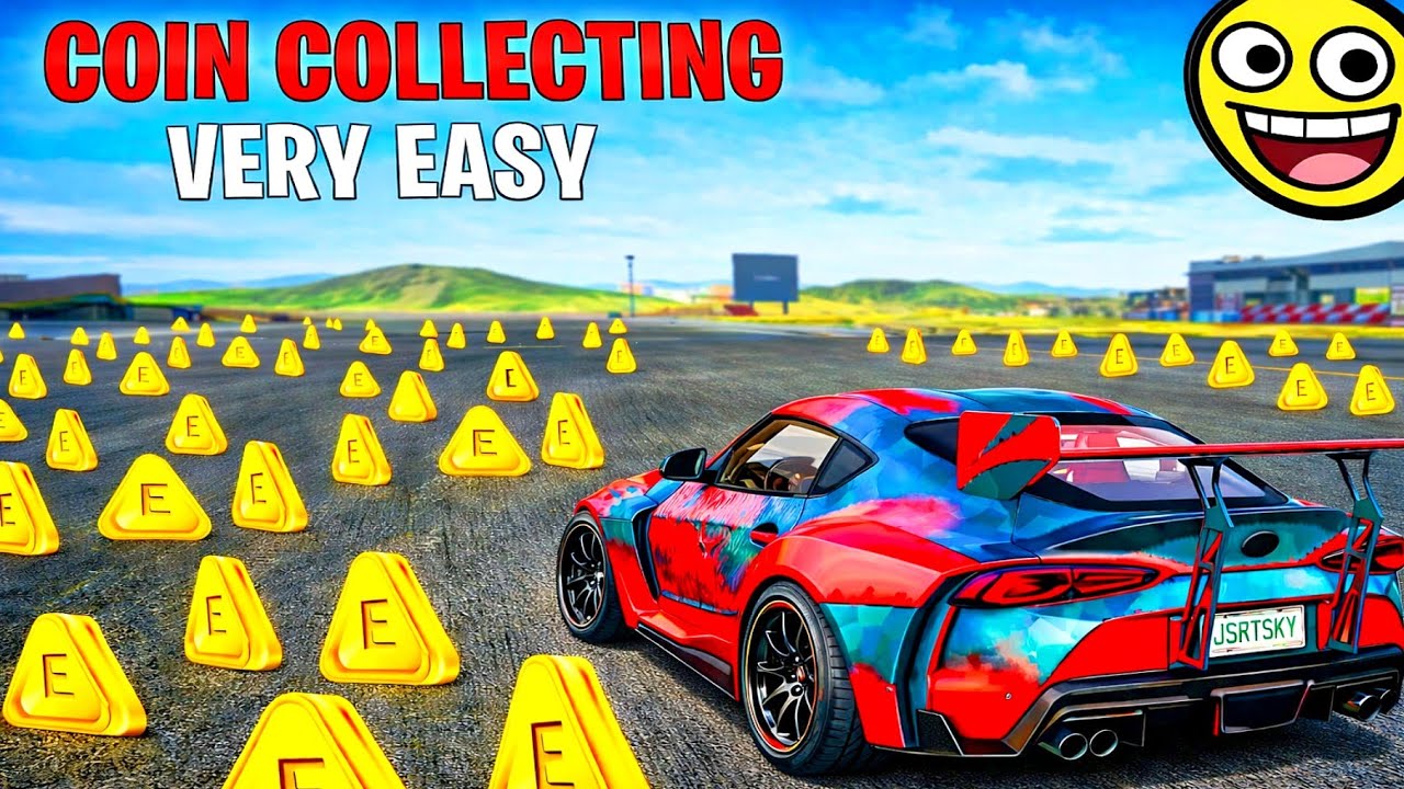 Coin collecting Very Easy | Extreme Car Driving Simulator | Supra Mk5 Coins collect 
