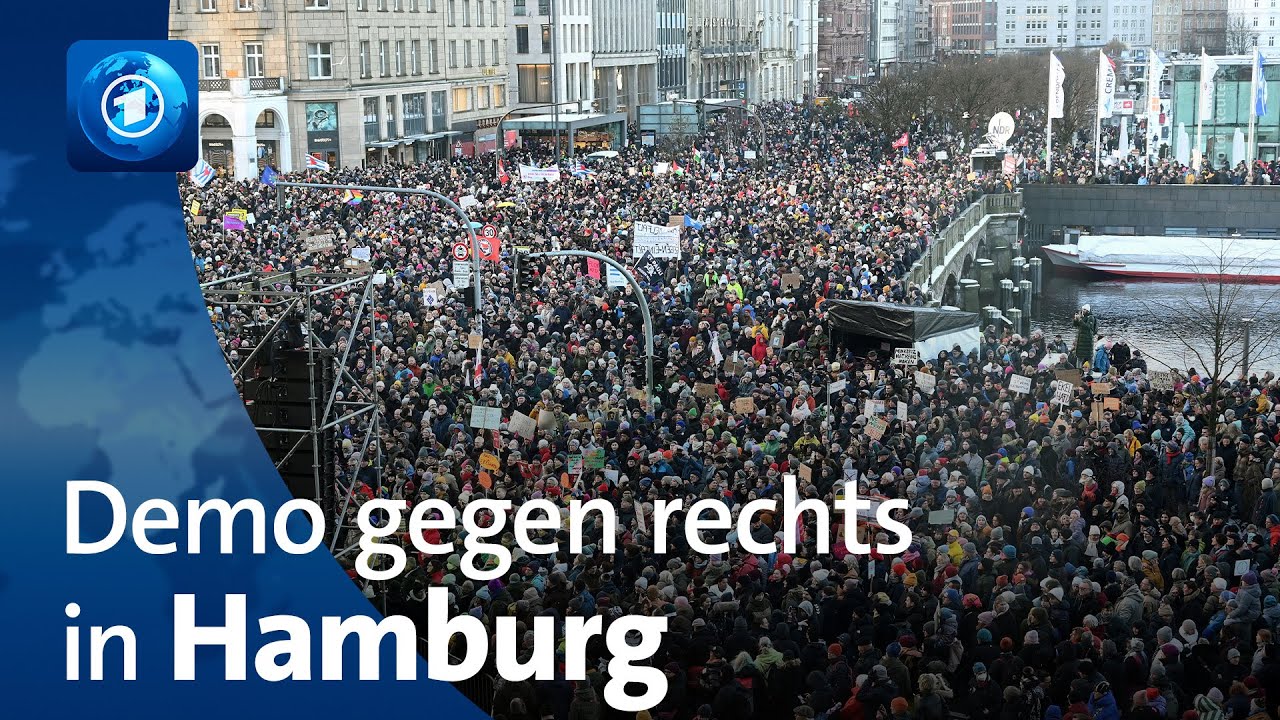 Tausende bei Demo gegen rechts in Hamburg