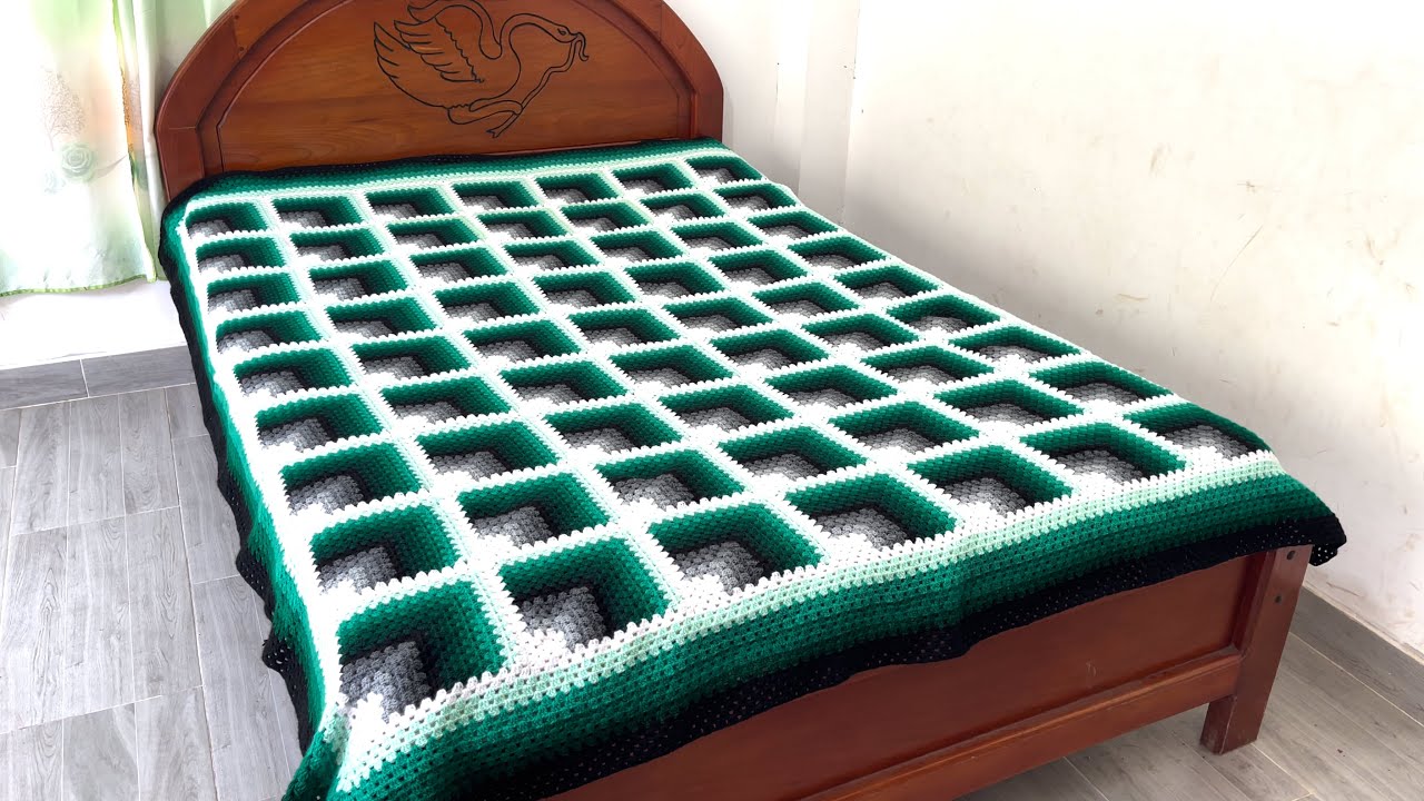 Cómo tejer ESTA COLCHA O COBIJA A CROCHET paso a paso.