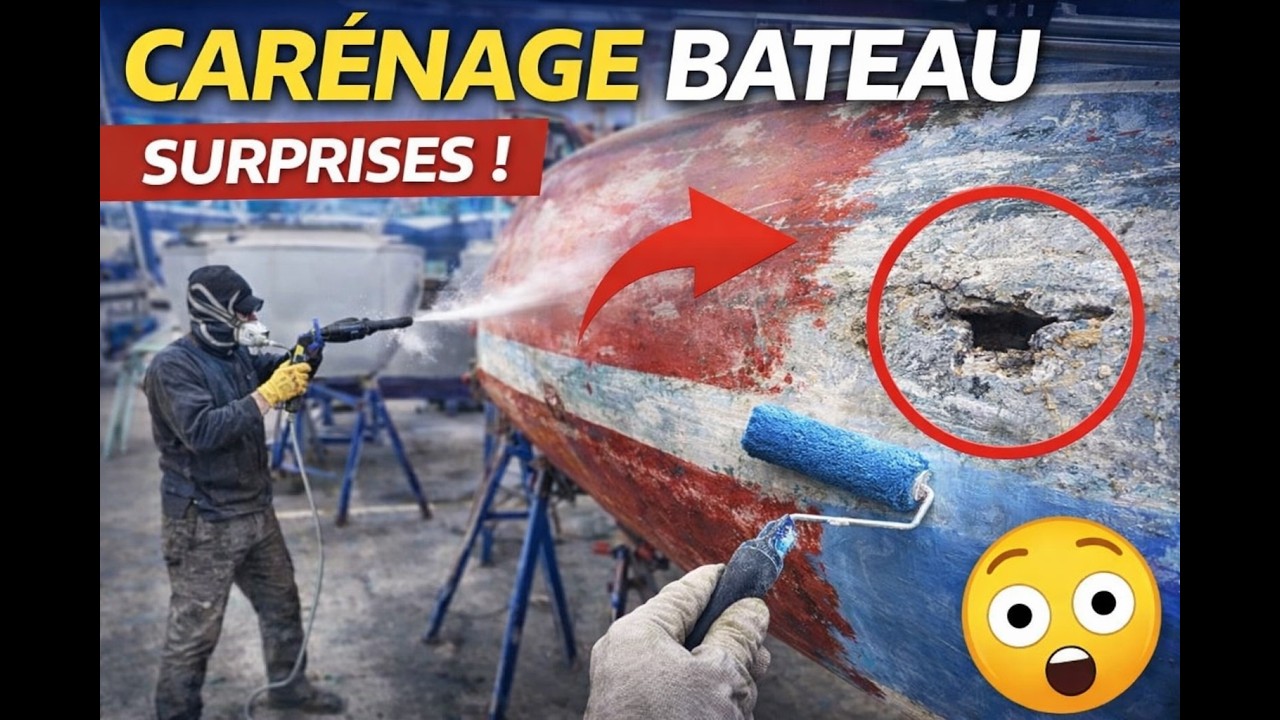 REPARATION BATEAU - COMMENT FAIRE LE CARÉNAGE ? Réparer son voilier  (part1) #bateau #voilier Ep5