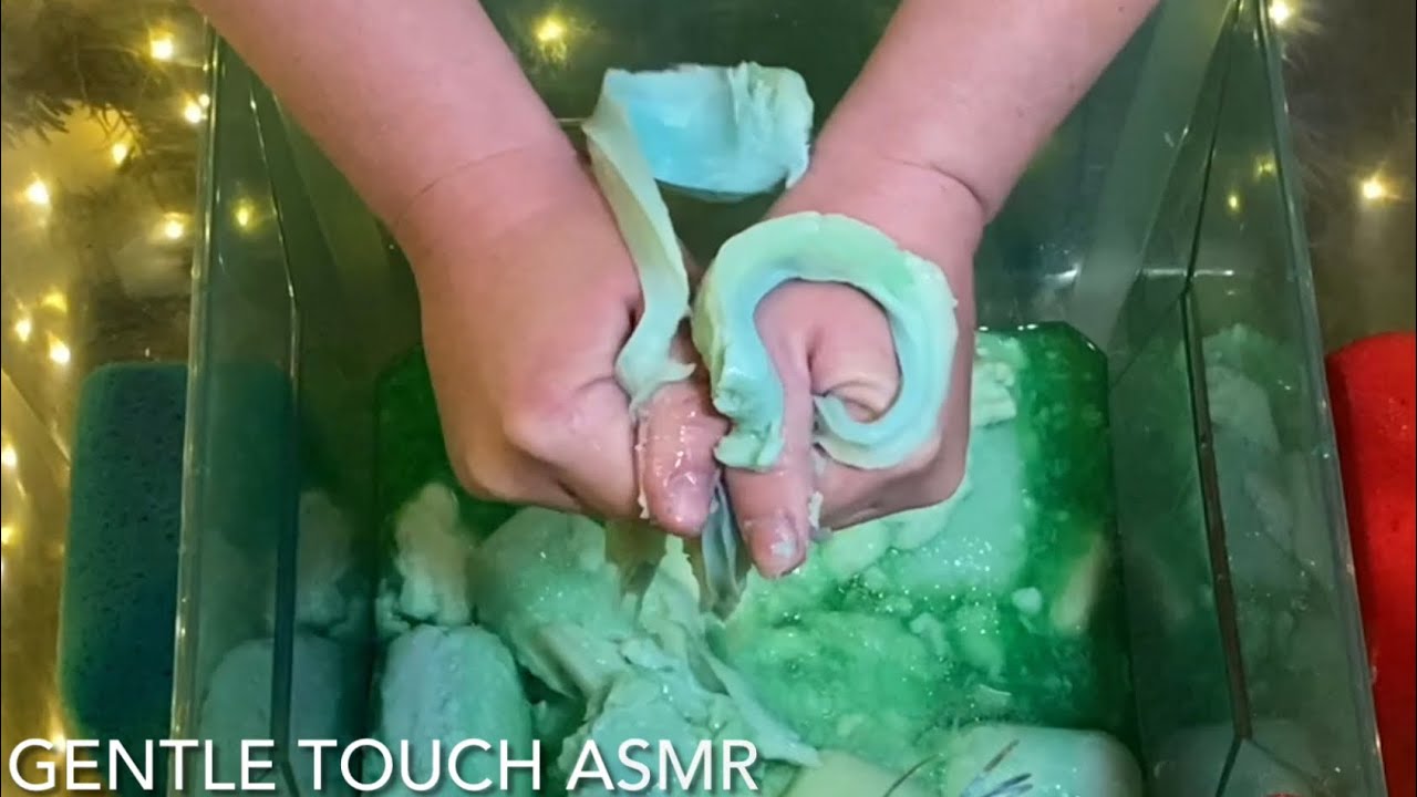Mushy/Soaked Soap in Fabuloso Sponge Squeezing ASMR