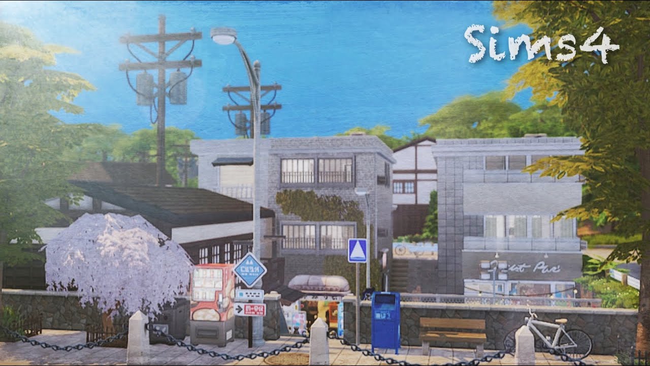 KOMOREBI NEIGHBORHOOD ~コモレビの町並み~ Sims4  シムズ4 /NO CC / Speed Build