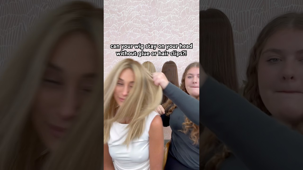 Wearing a wig without clips or glue #gluelesswig #tutorial #wigtutorial #hairtok #humanhairwigs