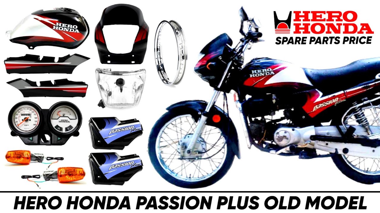HERO HONDA PASSION PLUS OLD [ RIM TYPE ] : SPARE PARTS PRICES IN 2023 🔴 BUY SPARE PARTS : 9893235053