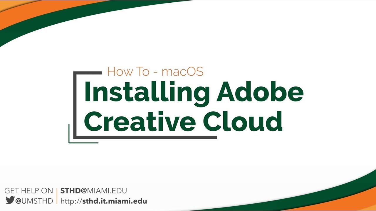 Install Adobe Creative Cloud for Apple Computers