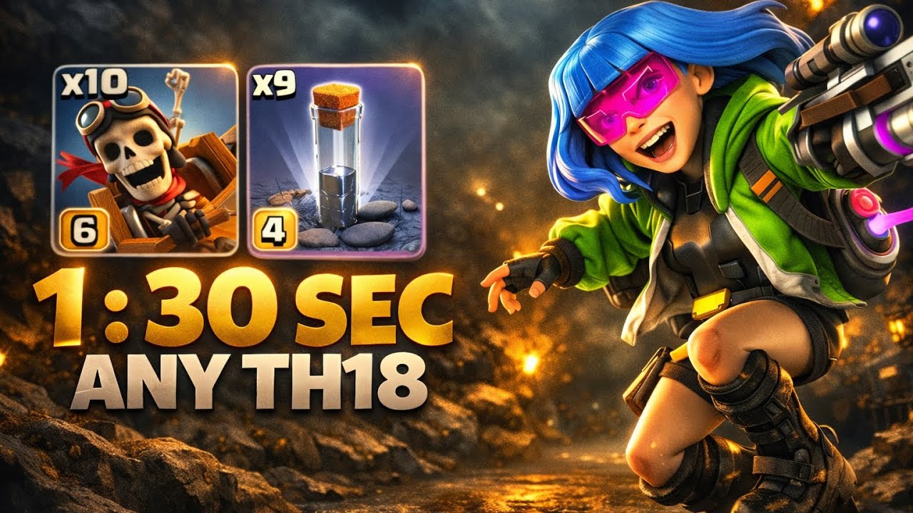 Безумный 3-звездочный TH18! Массовое использование Драконьих Всадников и Адских Драконов + заклин...