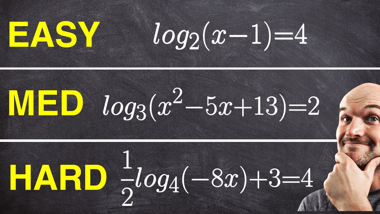 Easy Medium Hard Solve a Logarithmic Equation