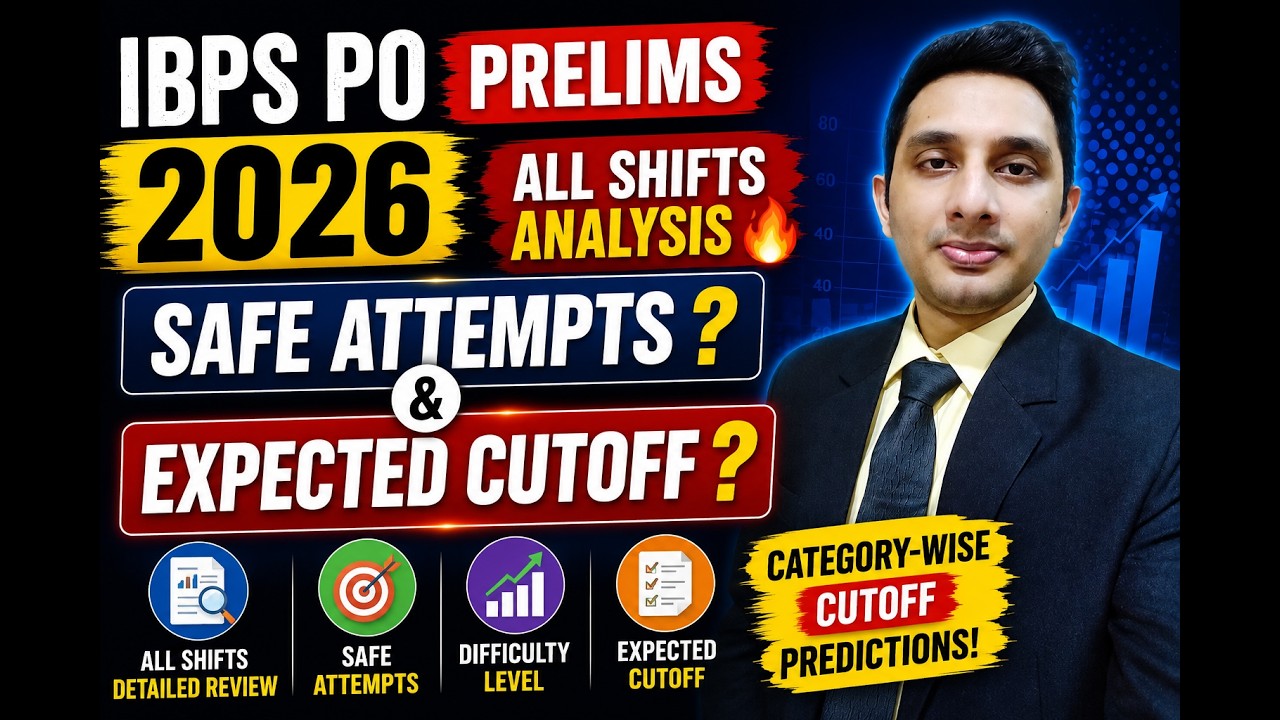 IBPS PO Prelims 2026 All Shifts Analysis 🔥 | Safe Attempts & Expected Cutoff