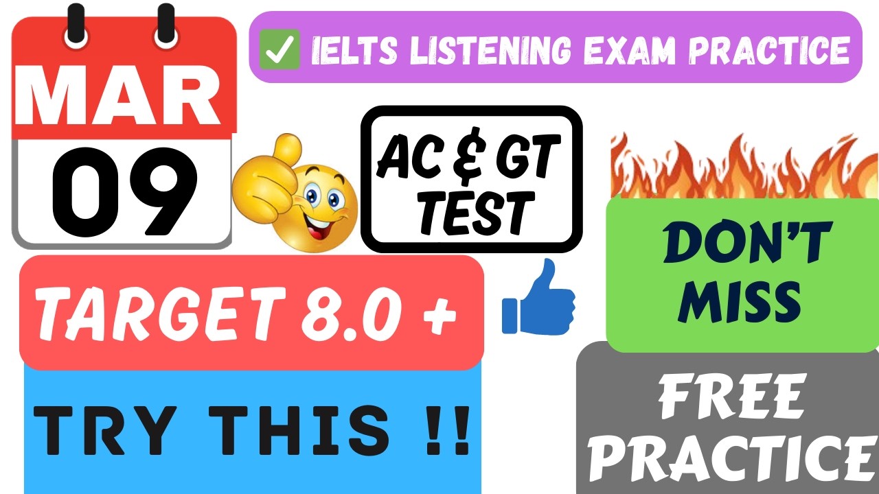 IELTS Listening Test with Answers | Boost Your Band Score Today | 09.03.2026