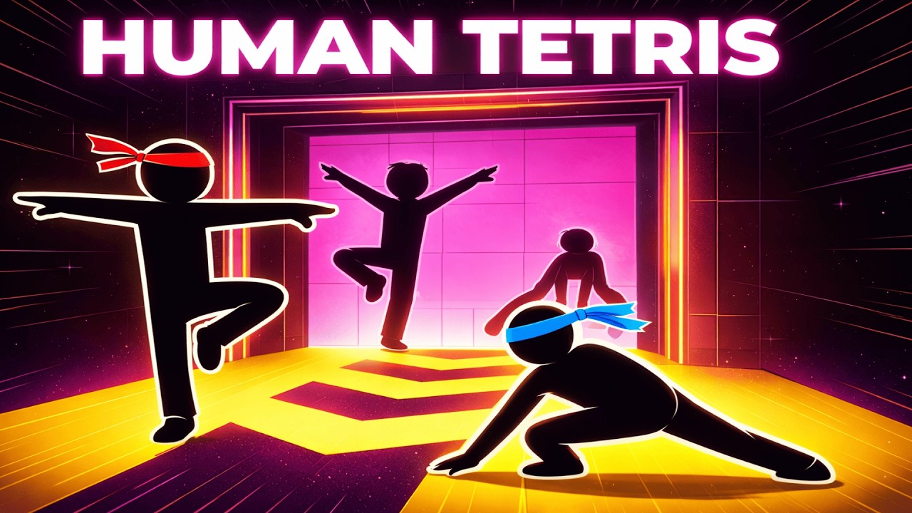 Human Tetris INTERACTIVE WORKOUT 🔥 Tricky Hole in the Wall Fitness Game (99% FALL)