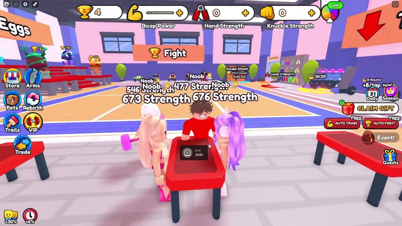 Симулятор армрестлинга Roblox с моими безумными фанатками!