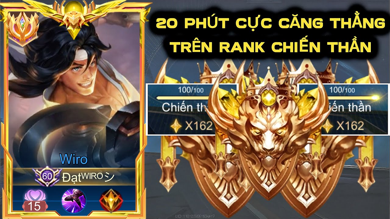 [Rank Đôi] Tổng Hợp Những Trận Đấu Cực Căng Thẳng Trên Rank Chiến Thần 162* Của Đạt Wiro AOV