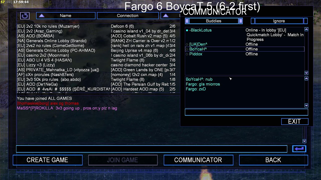 Fargo vs BoycaT, another day, another ownage for my TOm, no happy ending :(