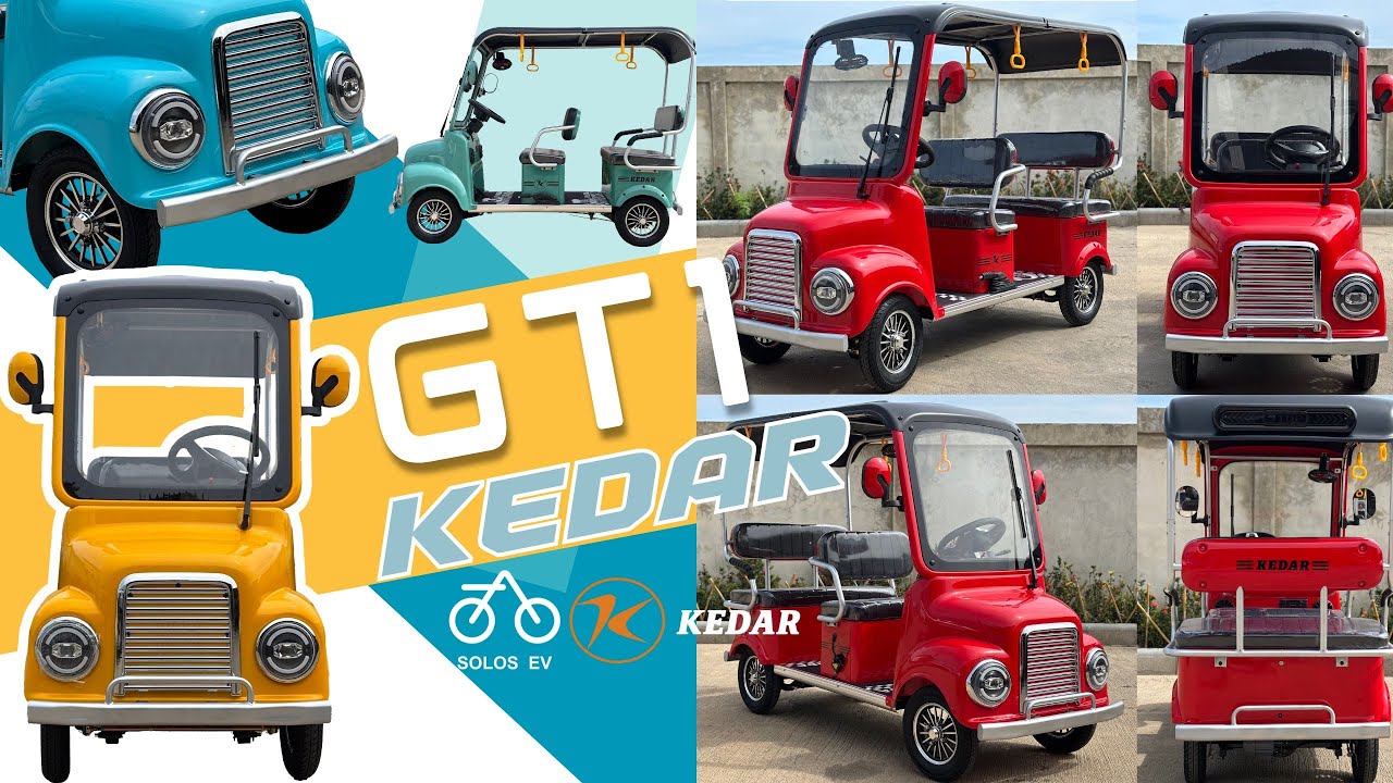 รถไฟฟ้าอเนกประสงค์ 3–4 ที่นั่ง แดงแรงฤทธิ์ สี่ล้อ KEDAR หน้าคลาสิค😍🩷#kedar #solosev #สี่ล้อไฟฟ้า