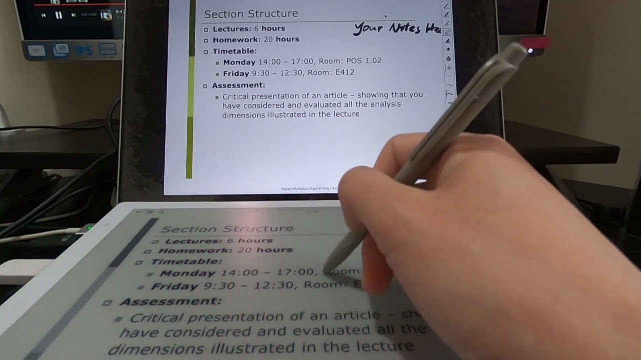 Live Annotation with Fujitsu Quaderno Gen.2 (good for online teaching or meetings)