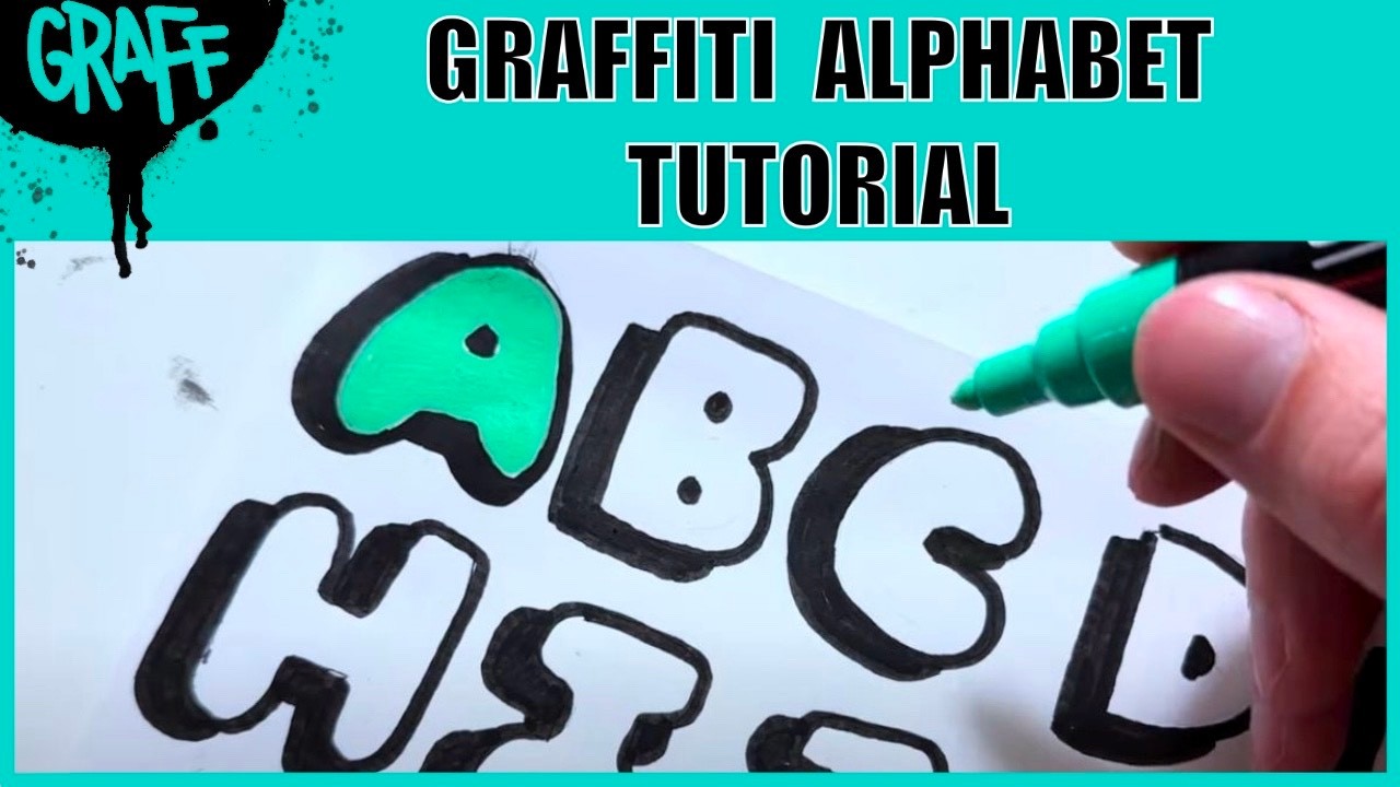 How to draw Bubble Letters GRAFFITI ABC 🔥