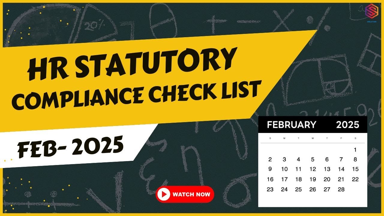 HR Statutory Compliance Calendar Feb 2025 | Due dates of PF, ESIC, PT & labour Laws Return