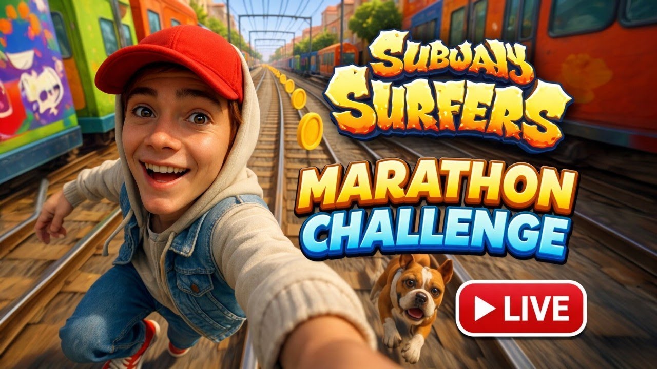 LIVE 🔴 Subway Surfers Marathon Challenge | Can I Survive 1 Hour?