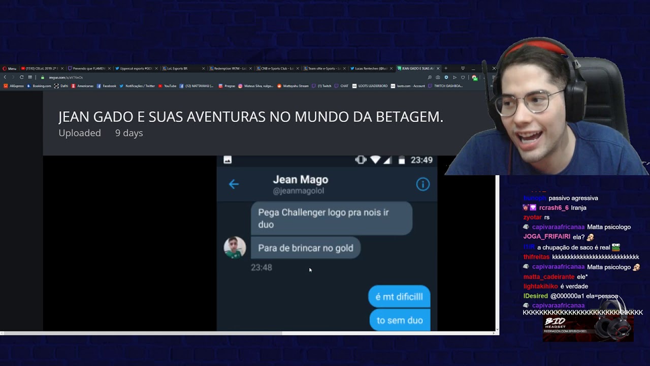 MATTA REAGINDO A CONVERSA DO JEAN MAGO