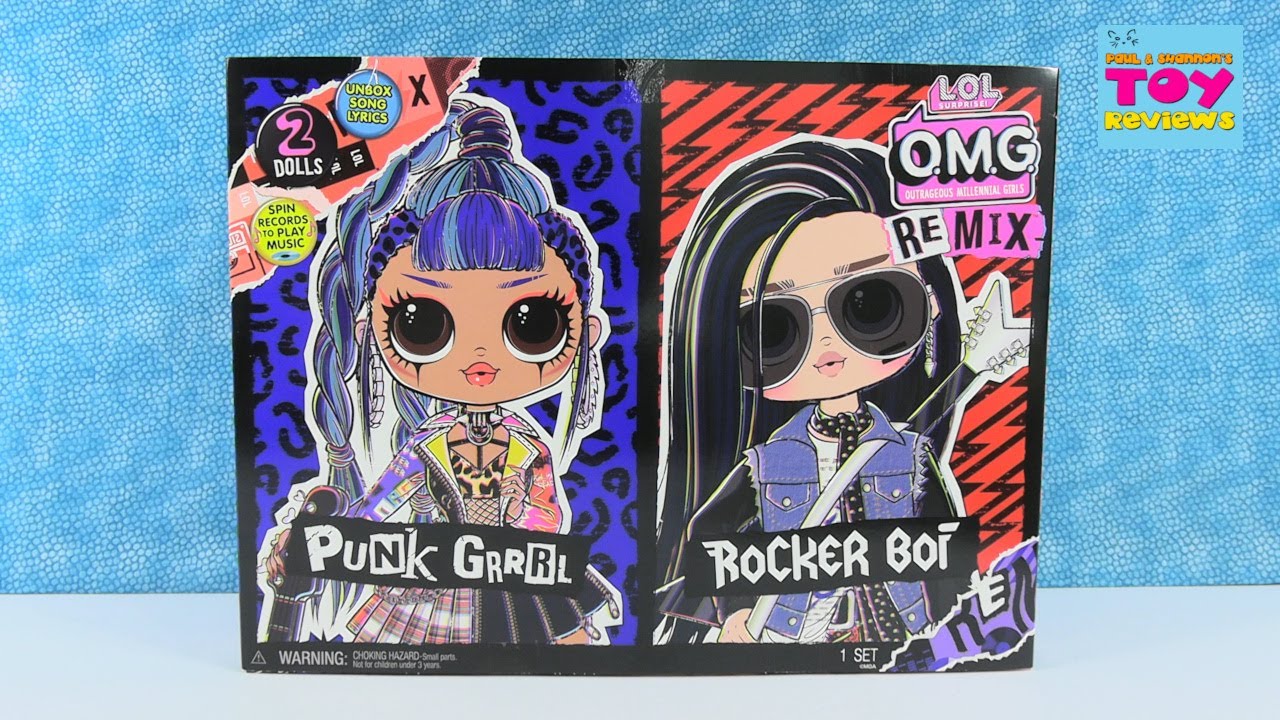 Punk Grrrl & Rocker Boi LOL Surprise ReMix Doll Unboxing Review | PSToyReviews