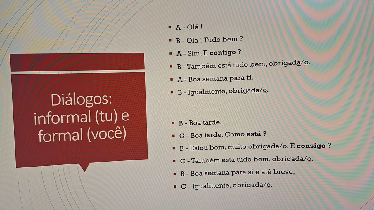 Diálogos com Tu e Você em português europeu 🇵🇹