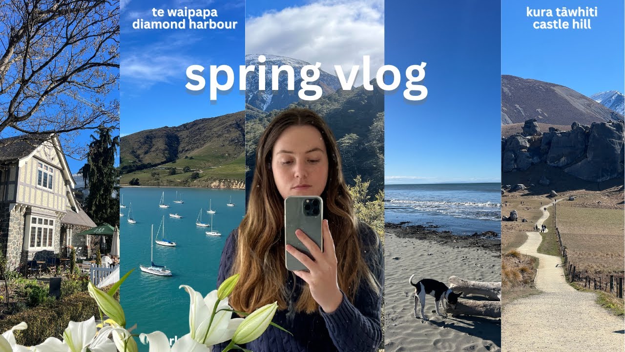 spring vlog | castle hill, hanmer springs day trip, local walks and beaches, and christchurch city