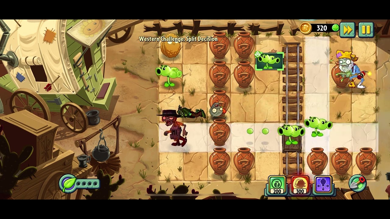 PLANTS VS ZOMBIES 2 | VASEBREAKER - WESTERN CHALLENGE: SPLIT DECISION