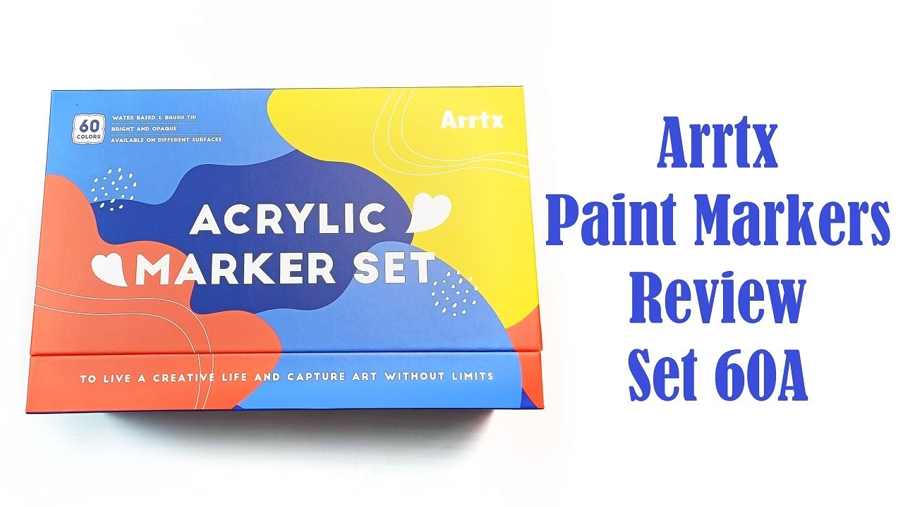 Arrtx 60A Acrylic Paint Marker Set Review. They're Brush Nibs! Swatching & Fun Projects