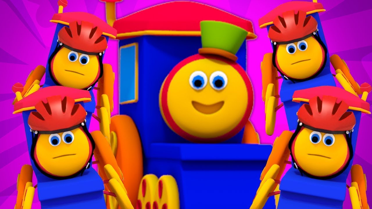 cinco pequeños bebés | bob el tren | canciones infantiles | saltando en la cama | Five Little Babies