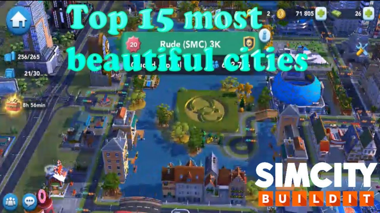 Top 15 most beautiful cities in SimCity Buildit