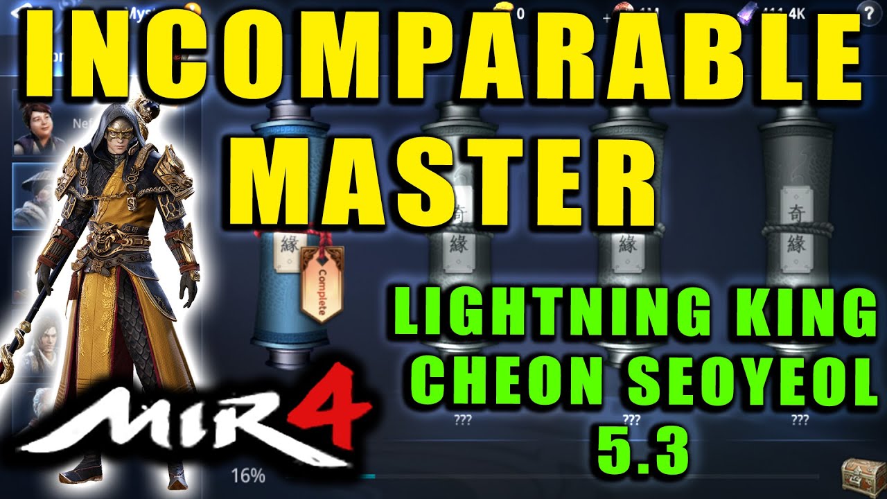 MIR4 - Incomparable Master - Lightning King Cheon Seoyeol Guide!  Mystery Quest Walkthrough!