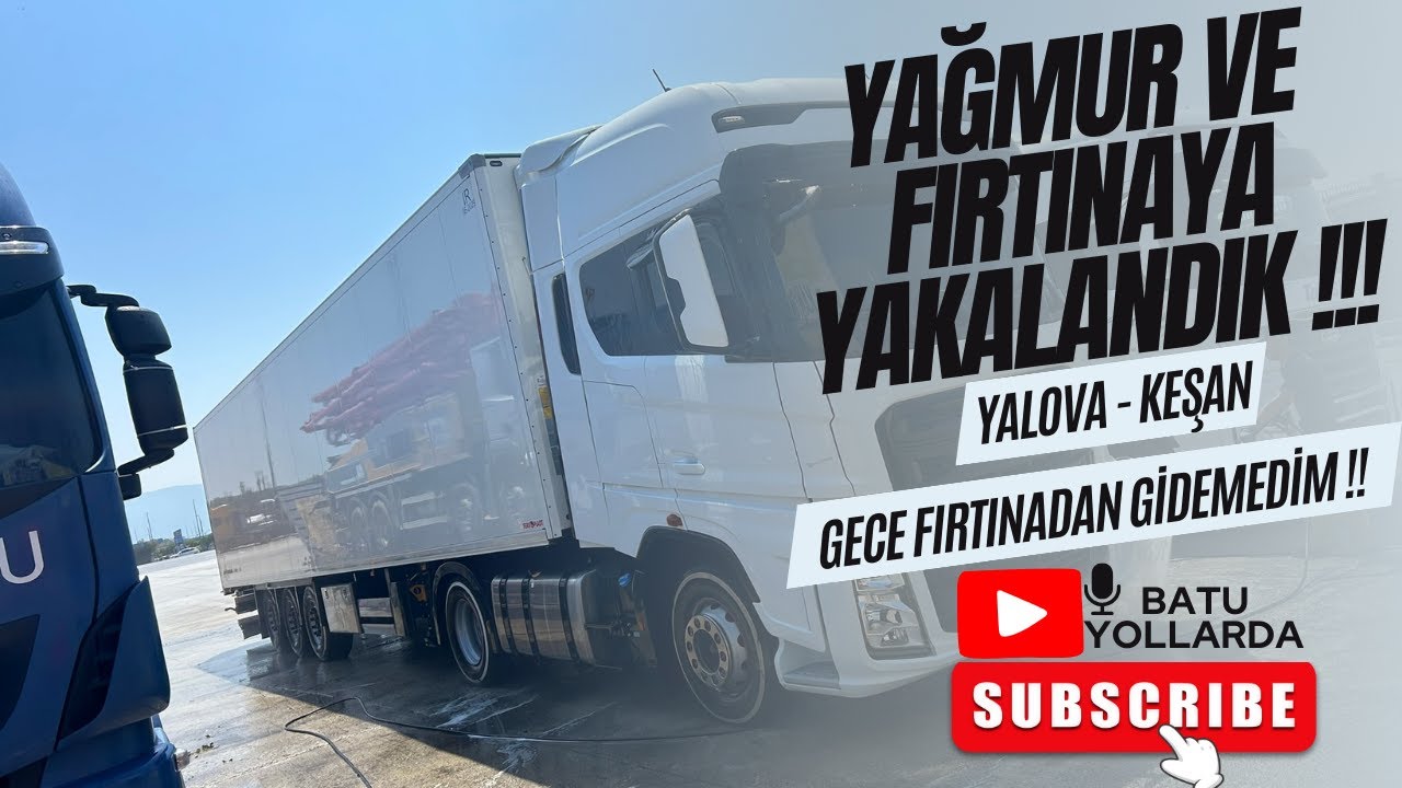 Yağmurlu ve fırtınalı havada gece sürüşü. ( YALOVA - KEŞAN ) Yeni harita açıldı !!