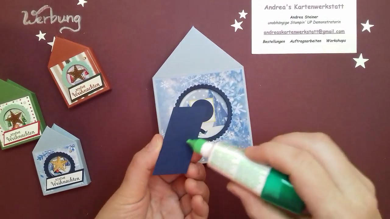 Tolle selbstschließende Häuschenbox für Schoki in 2 Größen - Weihnachten - Stampin´ Up!®