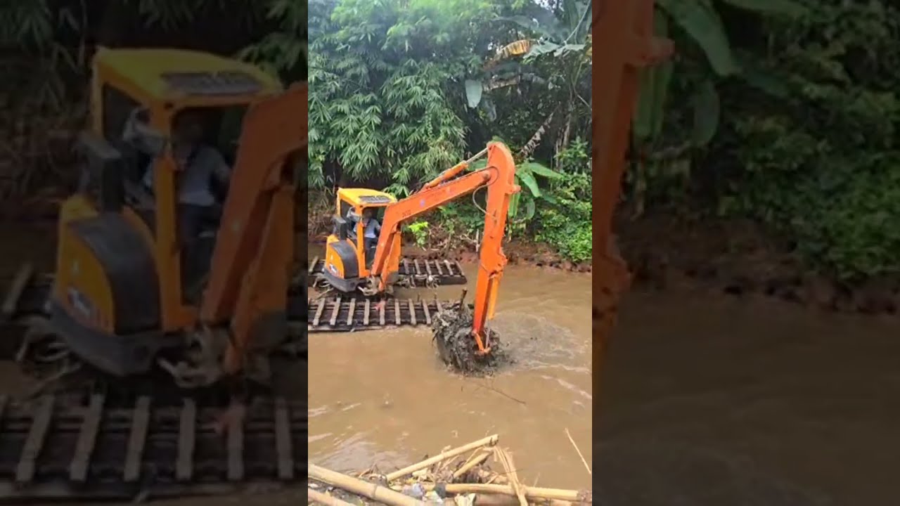 Sentuhan Terakhir Doosan Excavator Amphibi Normalisasi Outlet Situ 7 Muara