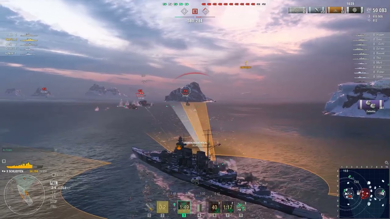 Schlieffen - Asymmetric Battle - 7 Kills 336k Damage | World of Warships