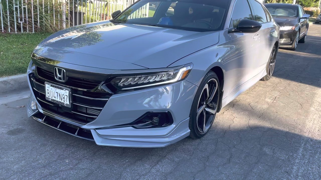 Honda Accord V2 2021-2022, обвес Yofer, боковые юбки, передний спойлер и фартуки, Accord 10-го по...